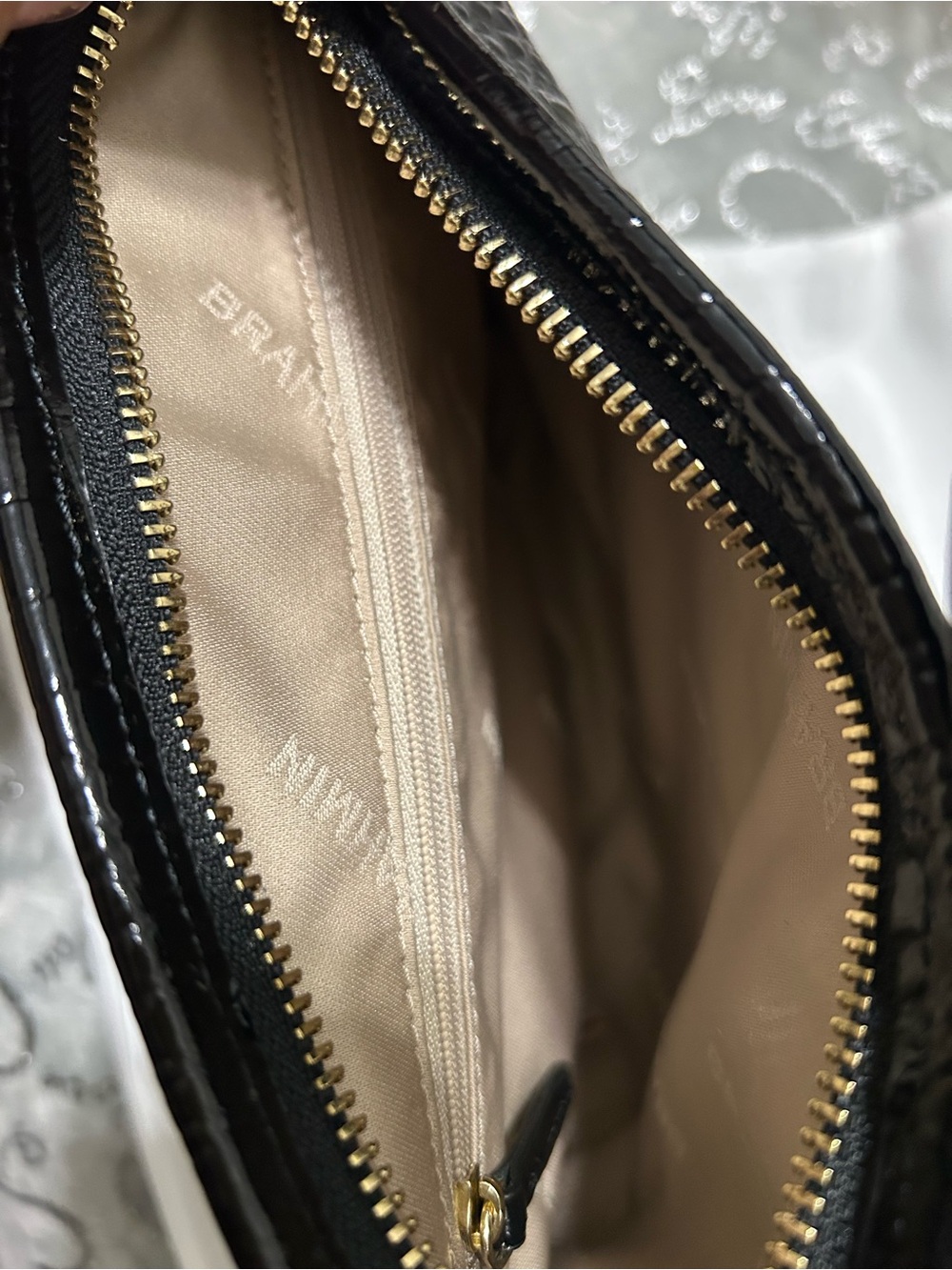 NWT BRAHMIN Small Melbourne Lorelei, Small Croc Shoulder Bag with Gold Hardware - Picture 10 of 11